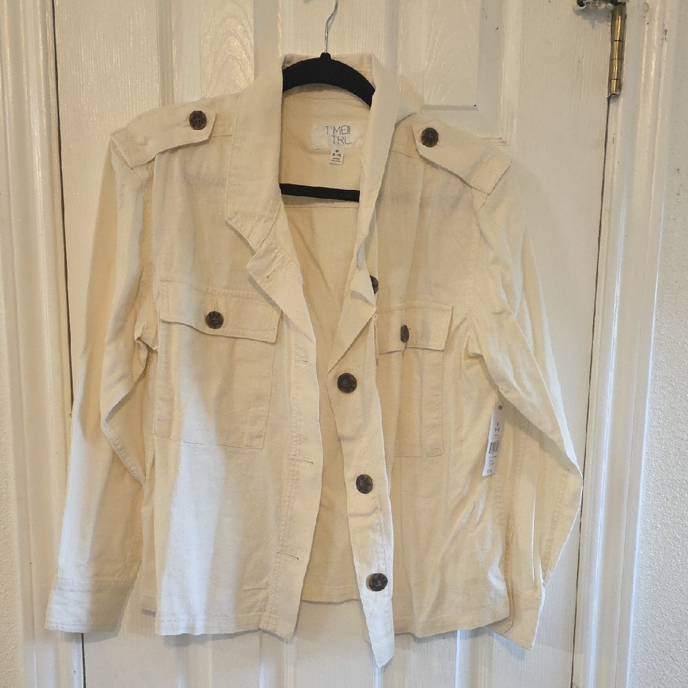 NWT Time and Tru Women's Tan Utility Jacket